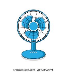 minimalist electric fan kipas angin vector illustration