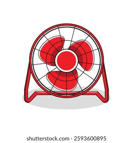 minimalist electric fan kipas angin vector illustration