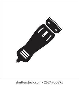 Minimalist Electric Hair Clipper Icon Black Silhouette Barber Grooming Tool