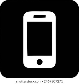 Elegancia minimalista, Smartphone en blanco y negro en embalaje de Producto sobre fondo blanco.