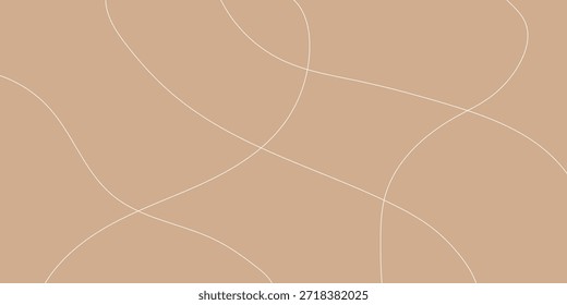 Um fundo abstrato minimalista e elegante com linhas sutis, fluindo luz bege graciosamente cruzando e curvando através de uma tela sólida, bege quente, criando uma estética serena e moderna.