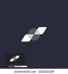 Minimalist and elegant abstract logo. Modern logo element icon design with business card template suitable for corporate identity and logotypes.