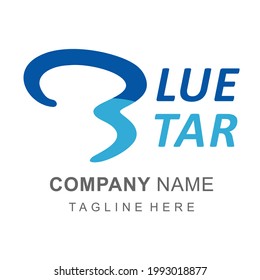 Minimalist, elegant and attractive vector logo elements. Shades of dark blue and light blue complement each other.