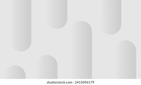 Minimalist elegant background in gray and white. Vector illustration with simple gradient. Clear background with cylinder and geometric abstract patterns. Suitable for web, technology design, posters.