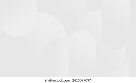 Minimalist elegant background in gray and white. Vector illustration with simple gradient. clear background with abstract pattern of bubbles or circles. Suitable for web, technology design, posters.