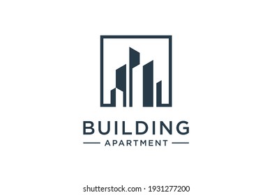 Minimalist Elegant Building Logo Design Inspiration Stock Vector ...