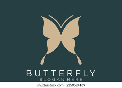 Minimalist elegant Butterfly logo design