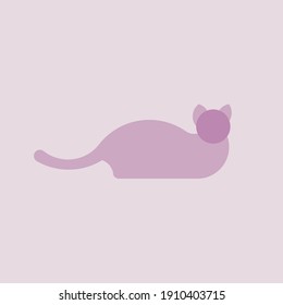 minimalist and elegant cat with background