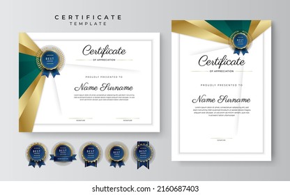 Plantilla de certificado elegante y minimalista con decoración de borde de fondo geométrico abstracto. Demanda de presentación, certificado de adjudicación, certificado de diploma
