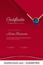 Minimalist elegant certificate template with abstract geometrics background border decoration. Suit for presentation, award certificate, diploma certificate