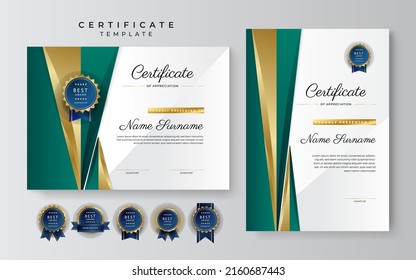 Plantilla de certificado elegante y minimalista con decoración de borde de fondo geométrico abstracto. Demanda de presentación, certificado de adjudicación, certificado de diploma