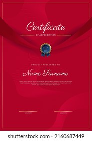 Minimalist elegant certificate template with abstract geometrics background border decoration. Suit for presentation, award certificate, diploma certificate
