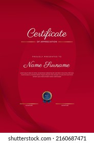 Minimalist elegant certificate template with abstract geometrics background border decoration. Suit for presentation, award certificate, diploma certificate