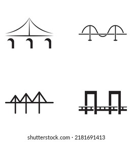 Logo minimalista y elegante de construcción de puentes creativos con un concepto moderno.