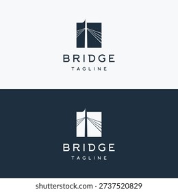 Minimalist and elegant creative bridge building logo with a modern concept.