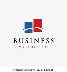 Minimalist and elegant creative bridge building logo with a modern concept.