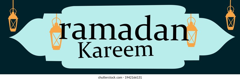 Minimalist and elegant design of Ramadan Vector with many lanterns background. Designs for banners, stickers or posters