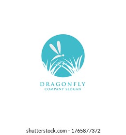 Minimalist elegant Dragonfly wings logo design inspiration