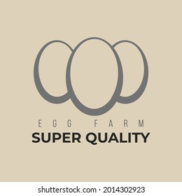 minimalist elegant egg farm logo design with line art style. chicken, duck, bird, etc egg sign branding identity corporate vector logo design background. vector illustration