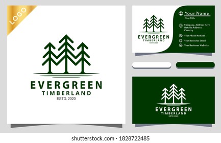 minimalist elegant, evergreen, fir, hemlock, spruce, conifer, cedar, coniferous, cypress, larch, pinus trees logo design