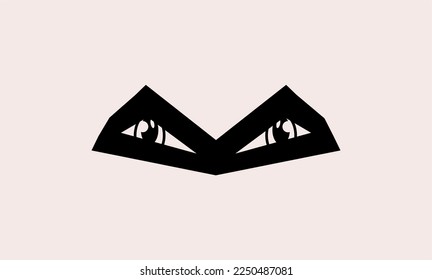 minimalist and elegant eye mask vector.