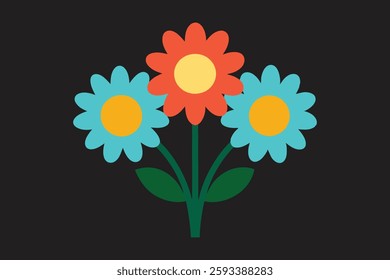 a minimalist and elegant floral design vector art illustration 
