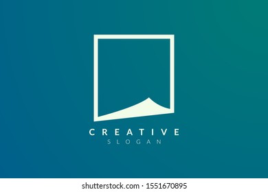 Minimalist and elegant folded paper vector design, icon and logo