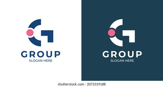 minimalist and elegant group logo set