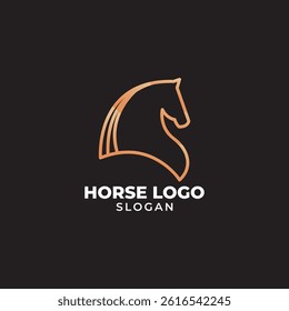 minimalist elegant horse head simple logo vector