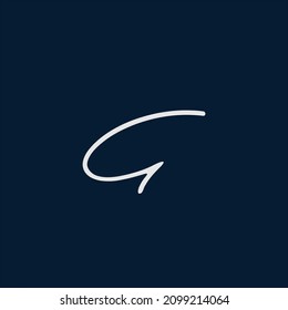 Minimalist and elegant initial letter G logo design
