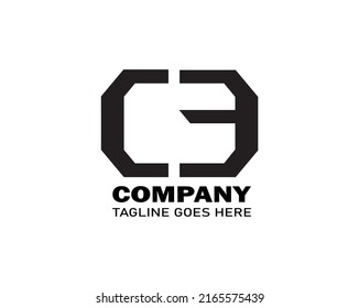 Minimalist and elegant initials C vector logo for company, editable