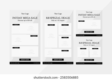 Minimalist and elegant Instagram stories and Post Template Set suitable for yout promotional design needs. twindate, payday event