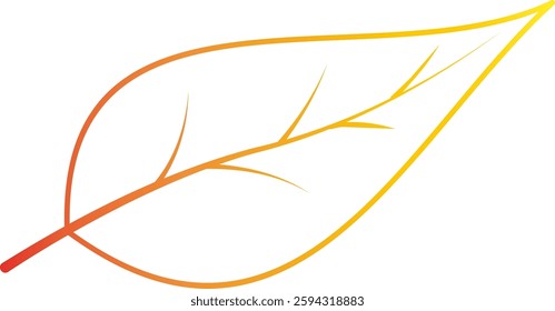 A minimalist and elegant leaf icon, perfect for eco-friendly and nature-related designs. Ideal for environmental projects, botanical themes, and organic branding