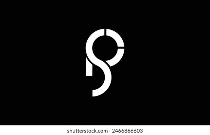 Minimalist elegant letter PS logo design