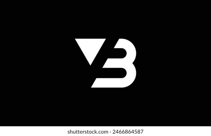 Minimalist elegant letter VB logo design