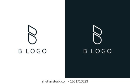 Minimalist elegant line art letter B logo. This logo icon incorporate with letter B and brand name in the creative way.