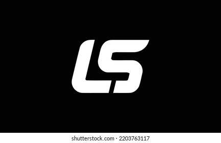 Minimalist elegant line art letter LS logo. This logo icon incorporate with two letter L and S in the creative way