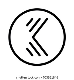 Minimalist Elegant Line K Letter Logo Icon Emblem Monogram