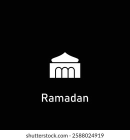 A minimalist and elegant Ramadhan icon, symbolizing the holy month with spiritual and festive elements, perfect for religious events, Islamic branding, and cultural celebrations.