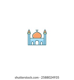 A minimalist and elegant Ramadhan icon, symbolizing the holy month with spiritual and festive elements, perfect for religious events, Islamic branding, and cultural celebrations.