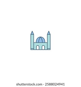 A minimalist and elegant Ramadhan icon, symbolizing the holy month with spiritual and festive elements, perfect for religious events, Islamic branding, and cultural celebrations.