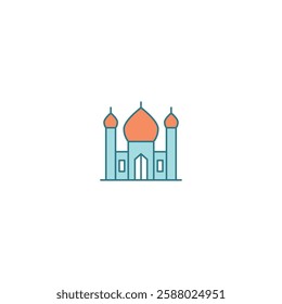 A minimalist and elegant Ramadhan icon, symbolizing the holy month with spiritual and festive elements, perfect for religious events, Islamic branding, and cultural celebrations.