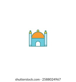 A minimalist and elegant Ramadhan icon, symbolizing the holy month with spiritual and festive elements, perfect for religious events, Islamic branding, and cultural celebrations.