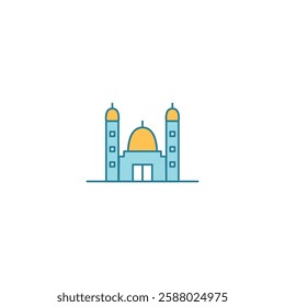 A minimalist and elegant Ramadhan icon, symbolizing the holy month with spiritual and festive elements, perfect for religious events, Islamic branding, and cultural celebrations.