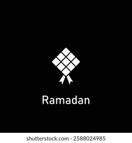 A minimalist and elegant Ramadhan icon, symbolizing the holy month with spiritual and festive elements, perfect for religious events, Islamic branding, and cultural celebrations.