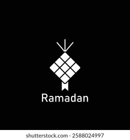 A minimalist and elegant Ramadhan icon, symbolizing the holy month with spiritual and festive elements, perfect for religious events, Islamic branding, and cultural celebrations.