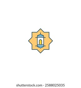 A minimalist and elegant Ramadhan icon, symbolizing the holy month with spiritual and festive elements, perfect for religious events, Islamic branding, and cultural celebrations.