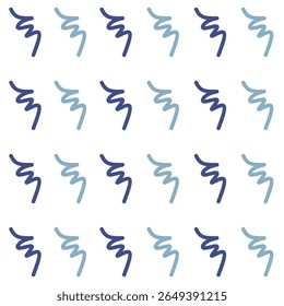 A minimalist and elegant seamless pattern of organic wave shapes with a touch of two-tone blue. Suitable for backgrounds, textiles, packaging, web and design projects.