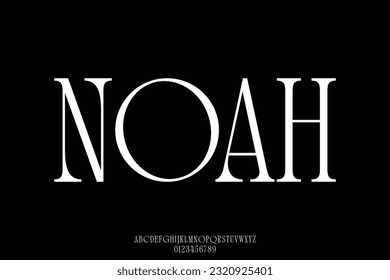 Minimalist elegant serif display font vector. Creative vintage typeface typography style