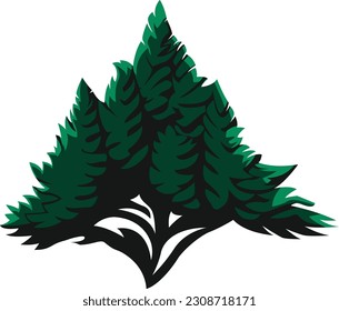 Eine minimalistische und elegante Logo-Illustration mit Vektorgrafik, die die Schönheit und das Umweltbewusstsein der Natur repräsentiert.